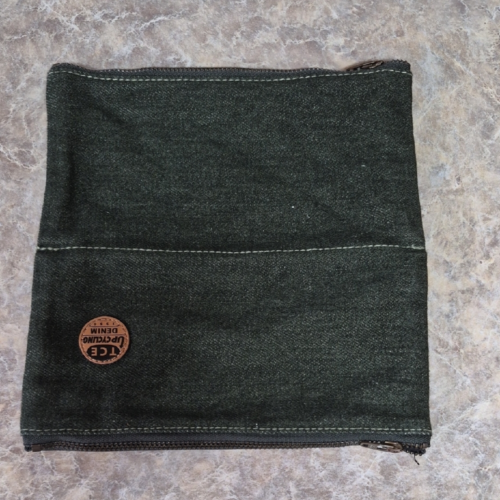 Source Unknown Dark Denim Pencil Case Wallet With… - image 5